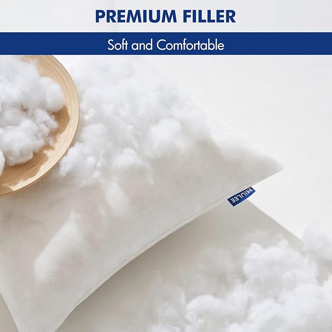 MIULEE Pillow Insert 12x20 Inch, Decorative Rectangle Throw Pillow Insert, Premium Fluffy Pillow Forms Stuffer for Sofa Couch Living Room