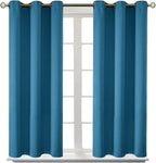 BGment Blackout Curtains - Grommet Thermal Insulated Room Darkening Bedroom and Living Room Curtains, Set of 2 Panels (38 x 45 Inch, Steel Blue)