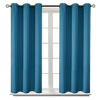 BGment Blackout Curtains - Grommet Thermal Insulated Room Darkening Bedroom and Living Room Curtains, Set of 2 Panels (38 x 45 Inch, Steel Blue)