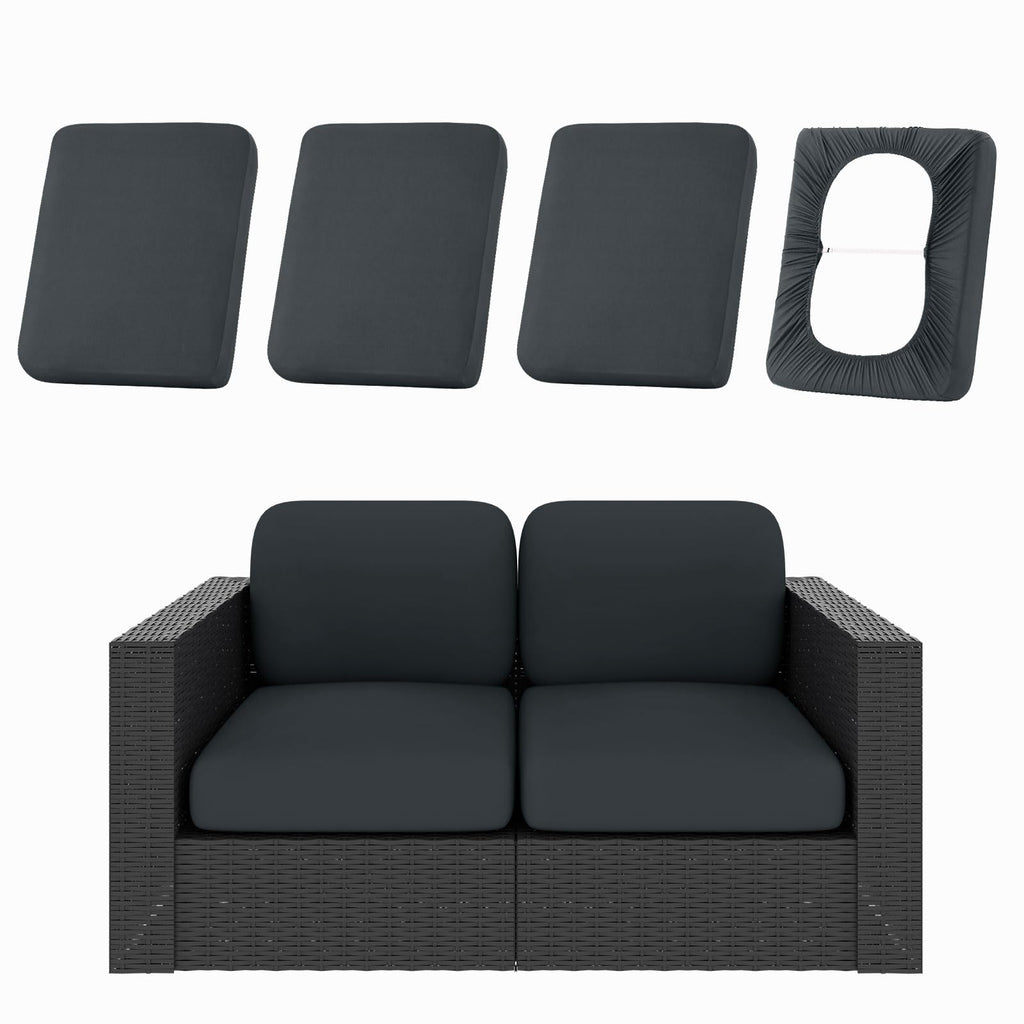 hyha 12Pcs Patio Cushion Covers, Stretch Outdoor Couch Cushion Covers
