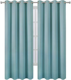 LEMOMO Stone Blue Thermal Blackout Curtains/52 x 95 Inch/Set of 2 Panels Room Darkening Curtains for Bedroom