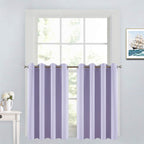 Yakamok Lilac Blue Room Darkening Window Curtains 52x36 Inch for Kitchen