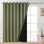 Yakamok Sage 100% Blackout Patio Door Curtain Panels W100 x L84,1 Panel