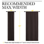 NICETOWN Blackout Curtain Panels 63 inches - Triple Weave Microfiber Energy Saving Thermal Insulated Solid Rod Pocket Blackout Curtains for Bedroom (1 Pair, 42 inches by 63 Inch, Toffee Brown)