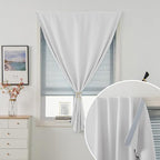 Sovtfides Blackout Curtains for Bedroom Sticky Curtain Blackout Window Cover Self Adhesive Curtains Rod No Drillng, 47" W X 96" L, Light Grey, 1 Panel