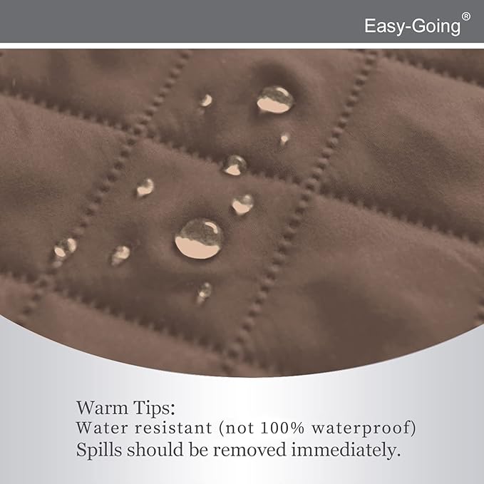 Easy-Going Reversible Couch Cover, Recliner 22 in, Brown/Brown