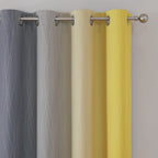 Yellow and Grey Ombre Blackout Curtains for Living Room 52Wx90L Inch Length