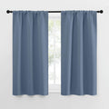 NICETOWN RV Blackout Curtains for Camper Windows, Short Blackout Curtains & Drapes, Thermal Insulated Blackout Curtain Panels for Kids Room, Play Room (Stone Blue, 29" Wide by 50" Long, 2 PCs)
