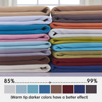 Yakamok Room Darkening Curtains 52x84 inch Length Light Beige-Living Room