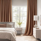 MIULEE Back Tab Blackout Curtains 90 Inch Long 2 Panels Set for Living Room Bedroom, Rod Pocket/Pinch Pleated Thermal Insulated Room Darkening Light Blocking Curtain, 52 x 90 Inch, Cappuccino Brown