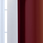 Yakamok Red and Greyish White Ombre Curtains, Room Darkening Gradient Color Curtains for Bedroom, Light Blocking Thermal Insulated Window Drapes for Living Room(2 Panels, 52x84 Inch)