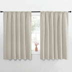 NICETOWN Blackout Curtains for Living Curtains, Room Darkening Window Curtain Panels, Easy-Care Solid Thermal Insulated Draperies/Drapes for Daughter Room (Natural, 2 Panels, 62 by 63)