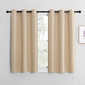 NICETOWN Blackout Curtain Panels for Bedroom, Biscotti Beige, 2 Panels, W29 x L30-inch, Thermal Insulated Grommet Top Blackout Draperies and Drapes for Basement