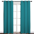 NICETOWN Room Darkening Curtains 84 inch Length 2 Panels, Thermal Insulated Grommet Blackout Curtains for Modern Casual Elegant Bedroom Kids Room Theme Decoration (Peacock Teal, 2 Pieces, W42)