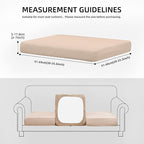 Outdoor Cushion Covers Set,12PCS Patio Furniture Couch Seat Slipcovers, Replacement for Sofa Sectional Chair(Cover，Only)