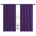 NICETOWN Kitchen Curtains, Short Blackout Curtains & Drapes, Home Decoration Window Treatment Cafe Curtain Panels with Rod Pocket (Royal Purple, 42-inch Wide x 54-inch Long, 2 Panels)