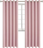 BGment Room Darkening Curtains 84 Inches Long - Grommet Thermal Insulated Drapes Window Treatment Curtains for Bedroom, 2 Panels, 70 x 84 Inch, Baby Pink