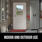 GORILLA GRIP 100% Waterproof All-Season WeatherMAX Doormat, US Designed Natural Rubber, Stain and Fade Resistant, Low Profile Indoor Outdoor Door Mats, Easy Clean Patio Mat, 29x17, Burgundy Leaves