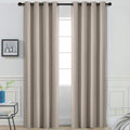 Yakamok Room Darkening Curtains 52x84 inch Length Natural-Living Room
