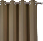 LEMOMO Brown Thermal Blackout Curtains/52 x 72 Inch/Set of 2 Panels Room Darkening Curtains for Bedroom