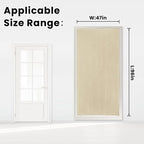 Self Adhesive Portable Blackout Curtains for Bedroom Easy to Install Window Thermal Lnsulated Kitchen Room Darkening Small Window Curtains, 47" W X 96" L, Beige, 1 Panel
