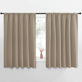 NICETOWN Blackout Curtains for Bedroom, Blackout Curtain Panels, Taupe, 1 Pair, 70 by 63-inch, Window Treatment Energy Saving Thermal Insulated Solid Rod Pocket Blackout Drapes/Draperies