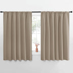 NICETOWN Blackout Curtains for Bedroom, Blackout Curtain Panels, Taupe, 1 Pair, 70 by 63-inch, Window Treatment Energy Saving Thermal Insulated Solid Rod Pocket Blackout Drapes/Draperies