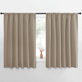 NICETOWN Blackout Curtains for Bedroom, Blackout Curtain Panels, Taupe, 1 Pair, 70 by 63-inch, Window Treatment Energy Saving Thermal Insulated Solid Rod Pocket Blackout Drapes/Draperies