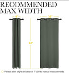 NICETOWN Blackout Curtain Panels, Home Decoration Thermal Insulated Solid Grommet Blackout Drape for Dining Room (Dark Mallard, 1 Pair, 42 by 63-Inch)