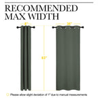 NICETOWN Blackout Curtain Panels, Home Decoration Thermal Insulated Solid Grommet Blackout Drape for Dining Room (Dark Mallard, 1 Pair, 42 by 63-Inch)