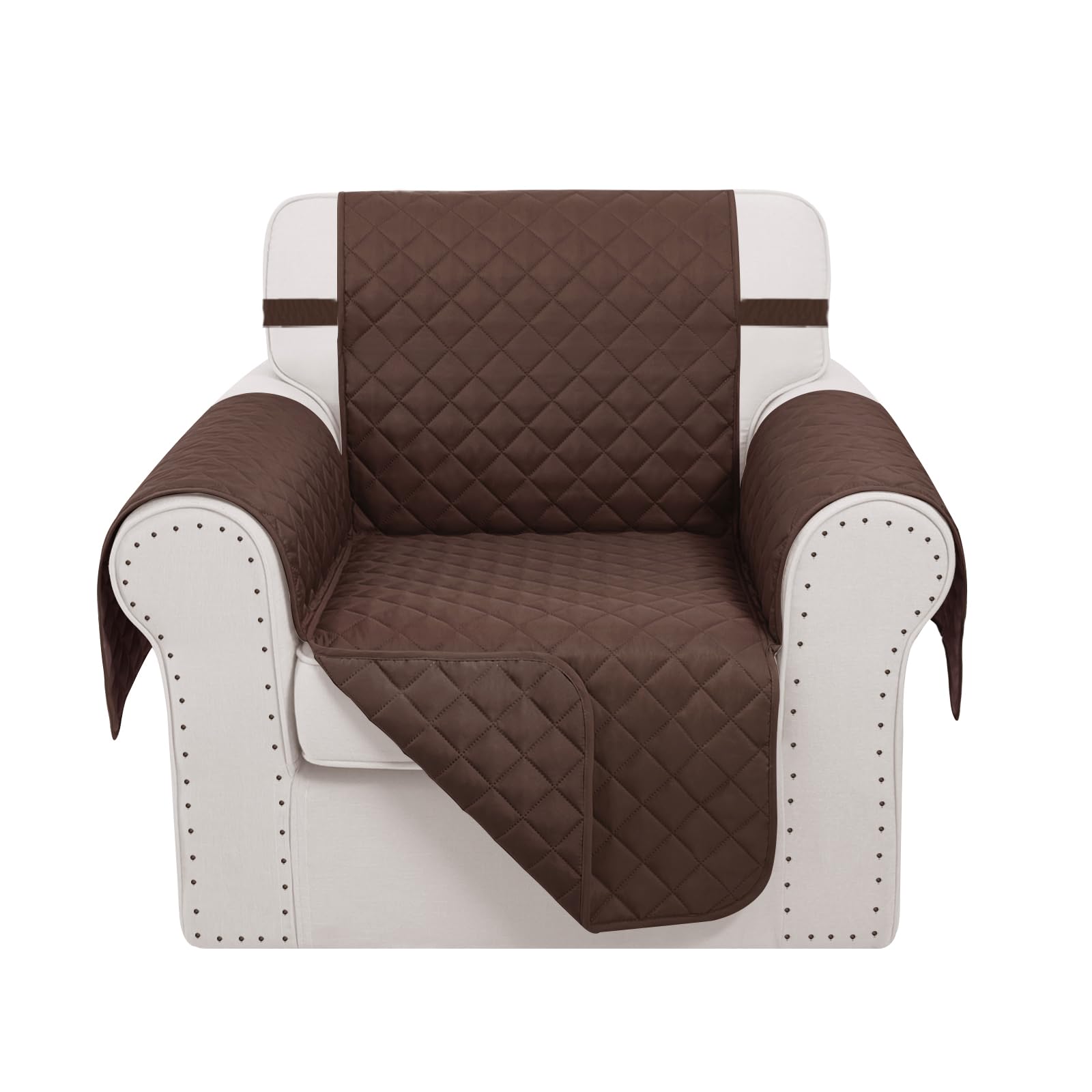 Luxshare Home Reversible Recliner Chair Covers, 23" Chair, Chocolate