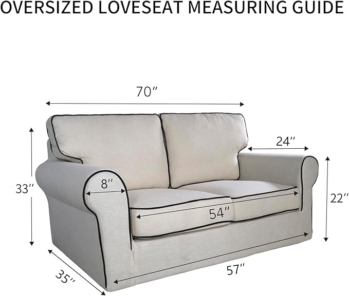 PureFit Reversible Quilted Sofa Cover, Water Resistant Slipcover Furniture Protector, Washable Couch Cover with Non Slip and Elastic Straps for Kids, Dogs, Pets (Oversized Loveseat, Chocolate/Beige)