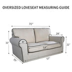PureFit Reversible Quilted Couch Covers for Dogs Loveseat Sofa Cover 54"