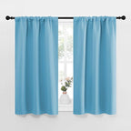NICETOWN Kitchen Curtains, Short Blackout Curtains & Drapes, Home Decoration Privacy Thermal Insulated Curtains for Unicorn Theam Room (Teal Blue, 34" Wide, 45" Long, 2 PCs)