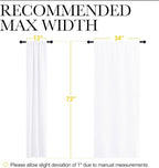 NICETOWN White Curtains 50% Blackout White Curtain Set, Modern Design Solid Rod Pocket Draperies/Drapes for Living Room, Window Dressing for Patio Door (2 Panels, 34 by 72)
