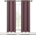 NICETOWN Modern Blackout Curtains Noise Reducing, Thermal Insulated and Privacy Room Darkening Drape Panels for Boy's Guest Room Door Window (Dry Rose, 2 Panels, W42 x L72 -Inch)