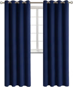 BGment Blackout Curtains - Grommet Thermal Insulated Room Darkening Bedroom and Living Room Curtains, Set of 2 Panels (52 x 120 Inch, Navy)