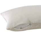 GIGIZAZA White Velvet 12x20 Lumbar Decorative Throw Pillow Covers Cases for Sofa Bed 2 Pack Soft Cushion Cover
