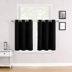 ChrisDowa Small Blackout Curtains for Kitchen and Bedroom 36 Inches Long