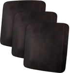 Leather Look Couch Cushion Covers Sofa Seat Slipcovers Sets Couches Furniture Protector for Sectional Armchair Loveseat Pets Kids Stretch Spandex Fabric (3 Cushion Sofa, Chocolate)