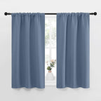 NICETOWN RV Blackout Curtains for Camper Windows, Short Blackout Curtains & Drapes, Thermal Insulated Blackout Curtain Panels for Kids Room, Play Room (Stone Blue, 29" Wide by 40" Long, 2 PCs)