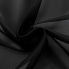SpaceDresser Black Sheer Curtains 4 Panels Rod Pocket Semi-Sheer Curtain 45 Inches Long Light Filtering Voile Window Drapes for Bedroom Living Room Kitchen, Each 52W x 45L