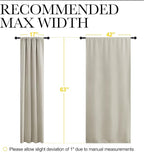 NICETOWN Blackout Curtains for Living Room, Darkening Window Curtain Panels, Easy-Care Solid Thermal Insulated Draperies/Drapes for Daughter Room (Natural, 2 Panels, 42 by 63)
