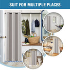 H.VERSAILTEX Doorway Curtain Blackout Closet Door Curtain Room Divider Window Treatment Curtain for Bedroom Thermal Insulated Privacy Drape Soundproof Grommet, 42 x 80 inches, 1 Panel, Stone