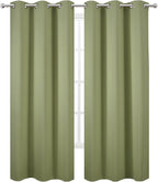 LEMOMO Sage Green Thermal Blackout Curtains/42 x 95 Inch/Set of 2 Panels Room Darkening Curtains for Bedroom