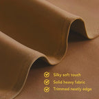 NICETOWN Blackout Draperies Curtains for Kids Room, Window Treatment Thermal Insulated Solid Grommet Blackout Drape Panels for Bedroom (Gold Brown, Set of 2, 60 by 84 inches)