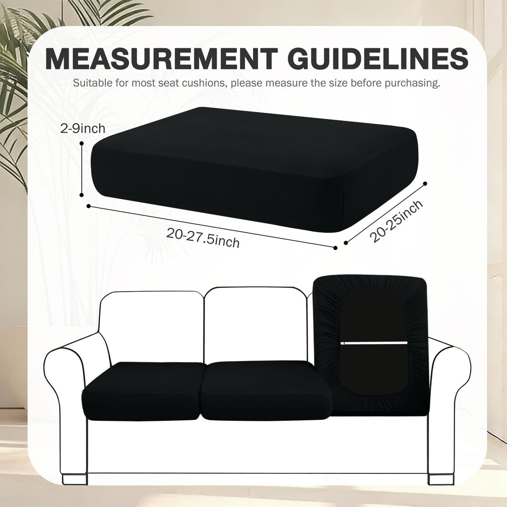 hyha 8Pcs Patio Cushion Covers, Stretch Outdoor Couch Cushion Covers