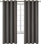 BGment Blackout Curtains for Bedroom - Grommet Thermal Insulated Room Darkening Curtains for Living Room, Set of 2 Panels (52 x 72 Inch, Grey)