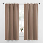NICETOWN Kitchen Window Blackout Curtains - Window Treatment Thermal Insulated Rod Pocket Small Blackout Draperies/Drapes for Bedroom/Kitchen (Cappuccino, Set of 2, 34 in x 63 in (W x L))