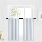 RYB HOME Kitchen Curtains Over Sink 36 inch Length for Cabinet, Rod Pocket